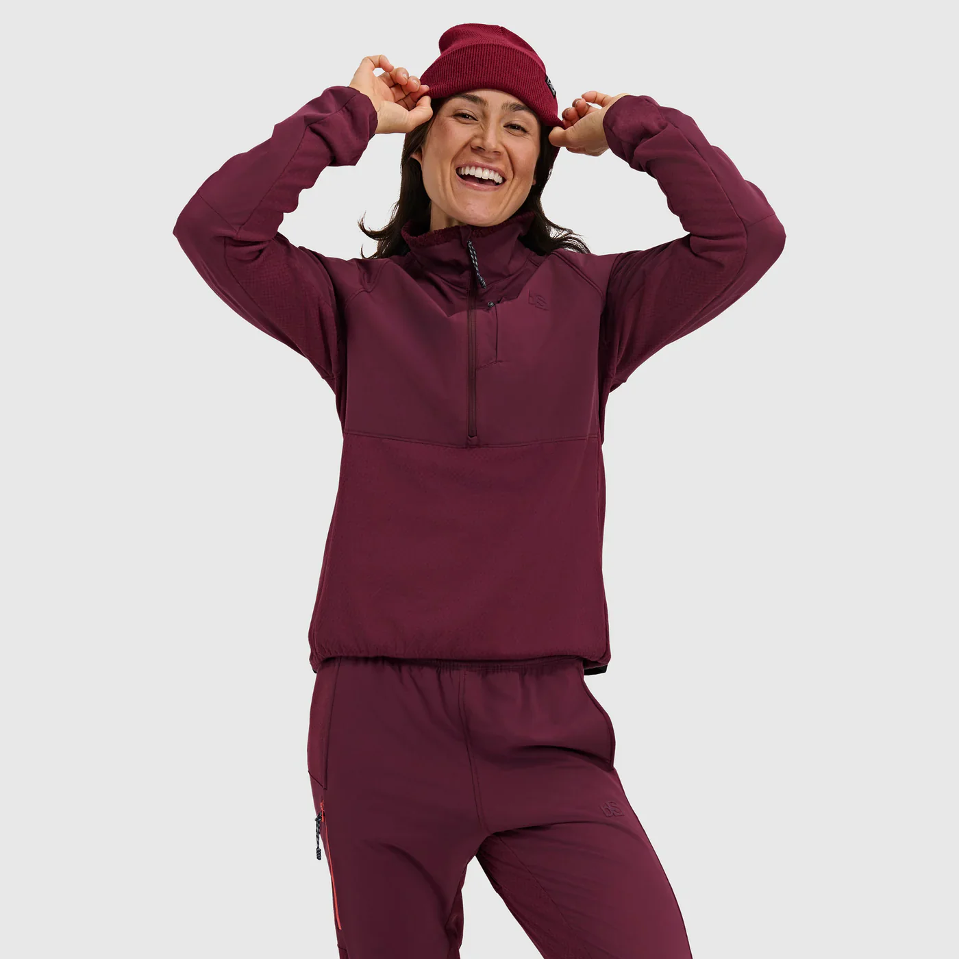 BlackStrap Women's Tribrid Grid Fleece Pullover Jacket 1/2 Zip