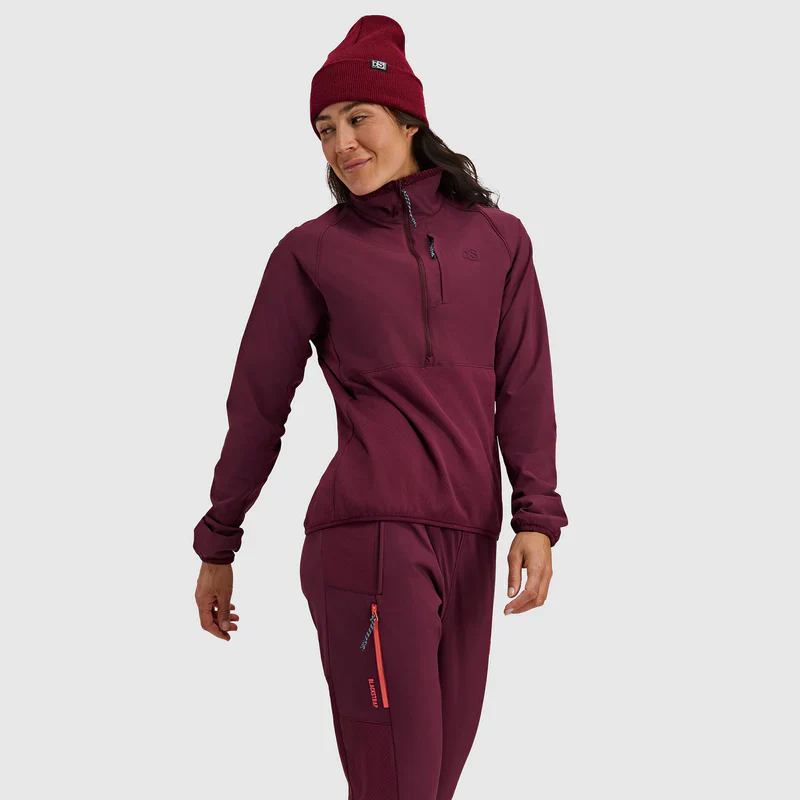 BlackStrap Women's Tribrid Grid Fleece Pullover Jacket 1/2 Zip - Image 2