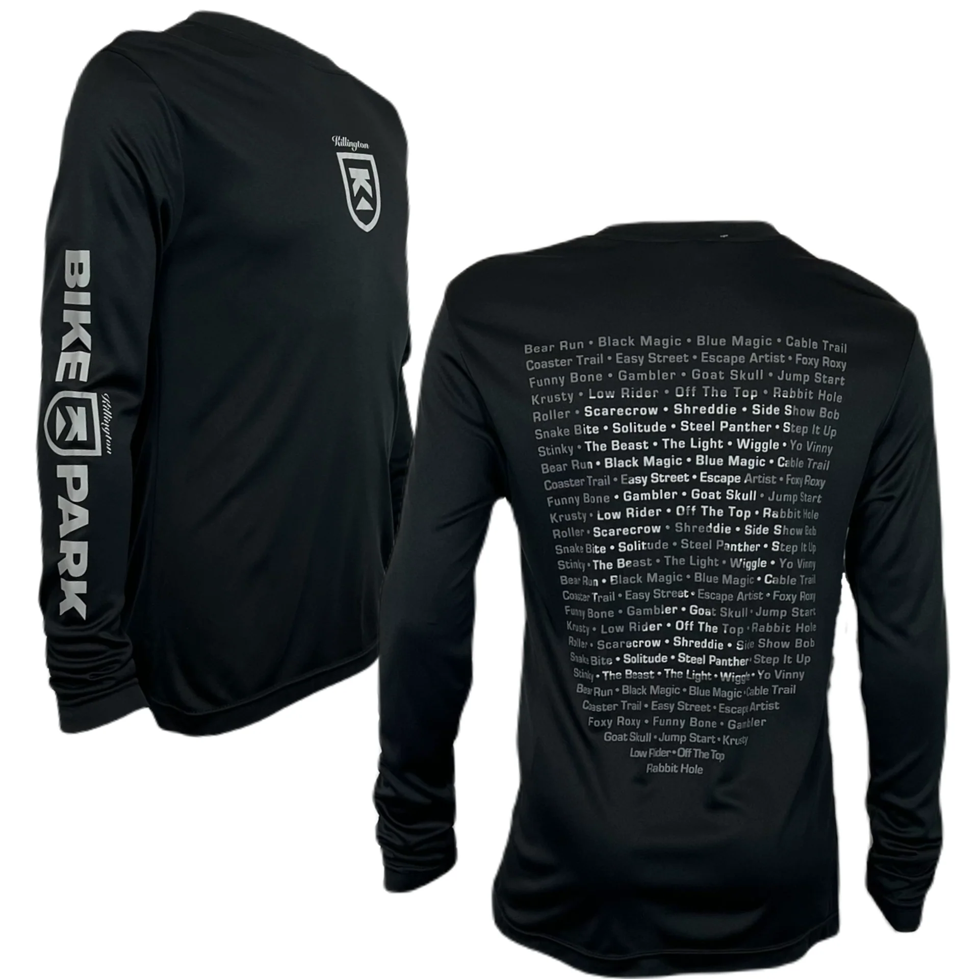 Killington Bike Park 'Bike Trails' Youth Tech Long Sleeve Tee - Image 11