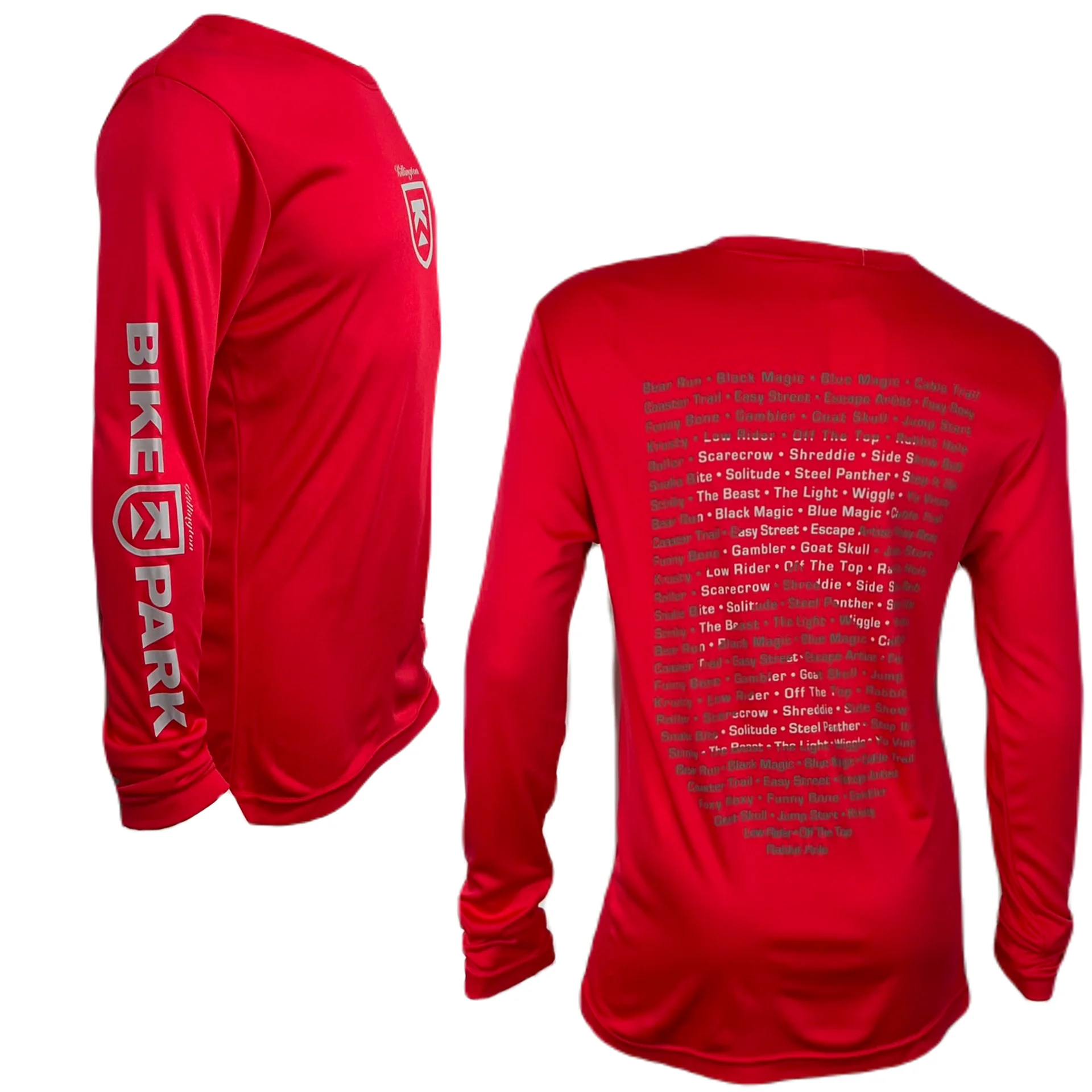 Killington Bike Park 'Bike Trails' Youth Tech Long Sleeve Tee - Image 7