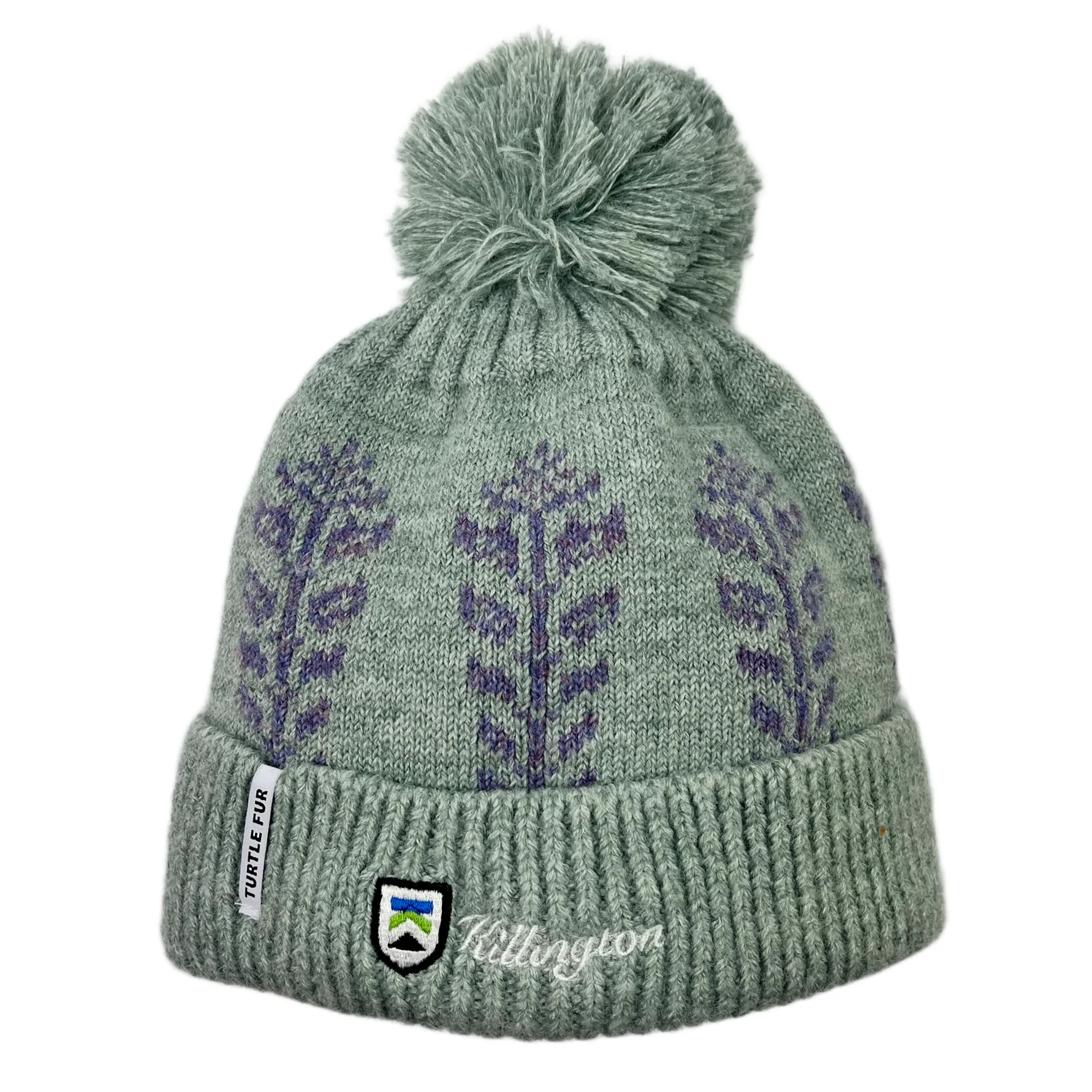Killington Logo Turtle Fur Recycled Freya Pom Beanie - Image 3
