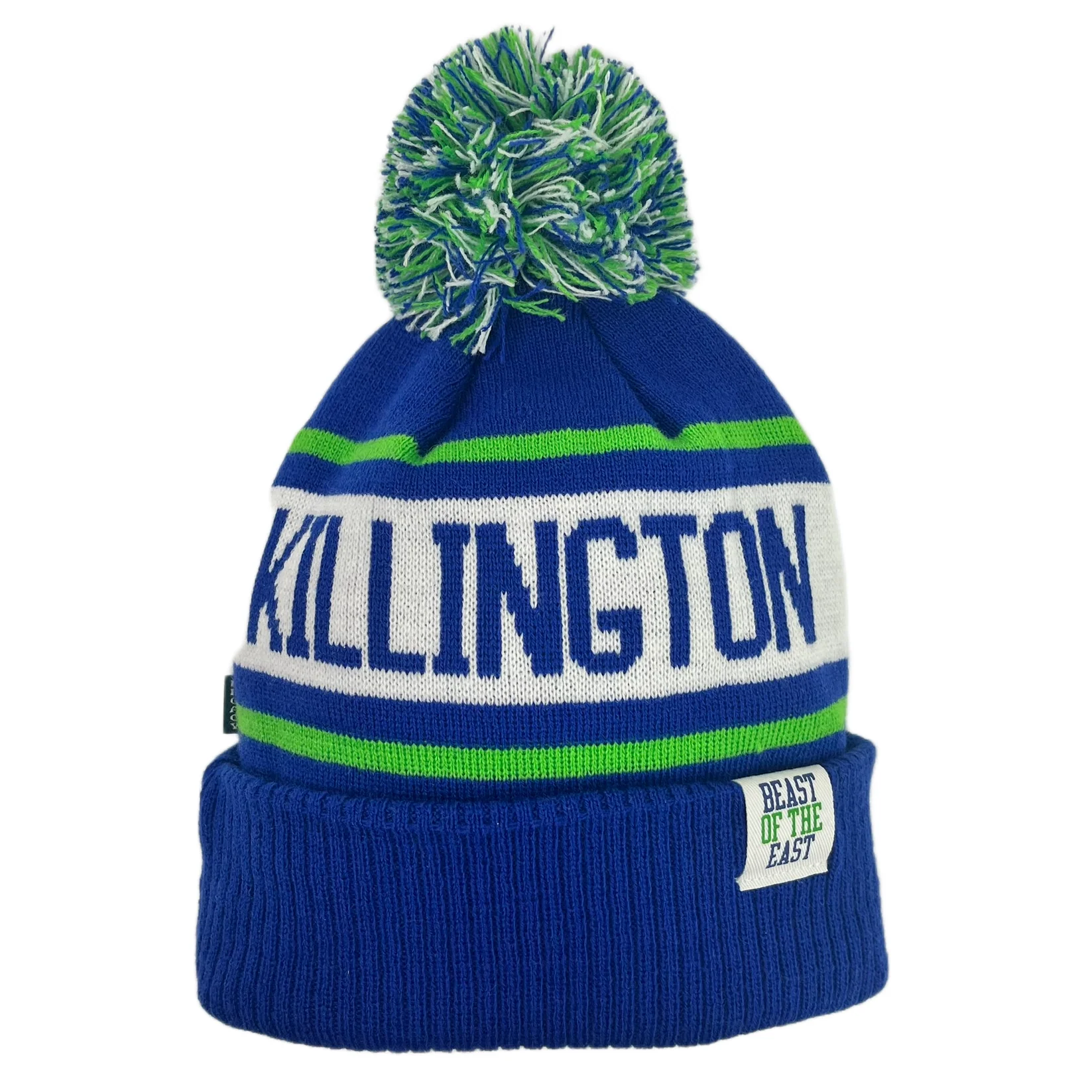 Killington Old School Ribbed Cuff Beanie with Pom - Image 3