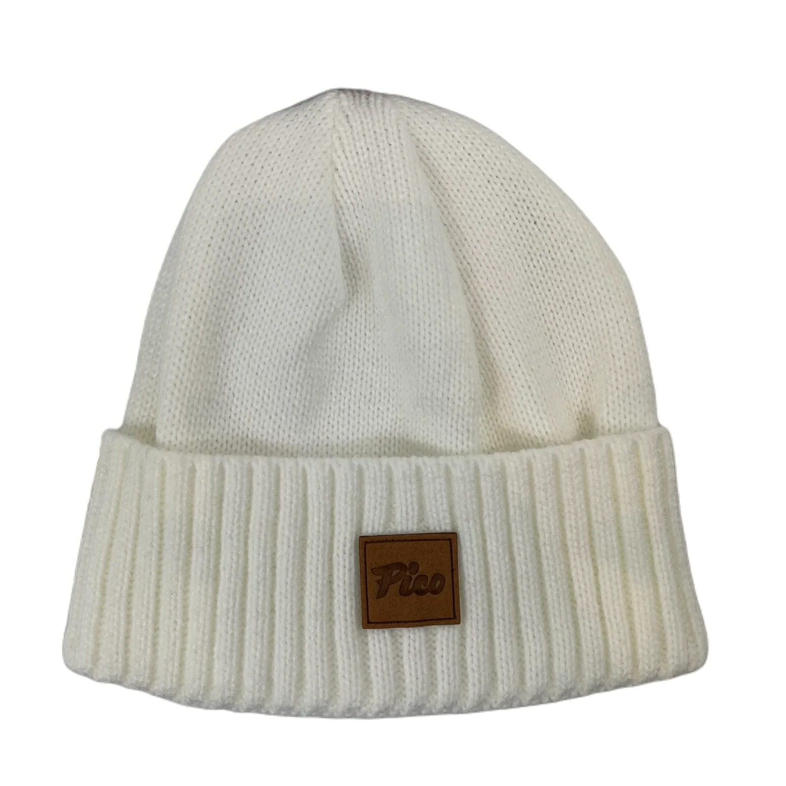 Pico Logo Leather Patch Beanie
