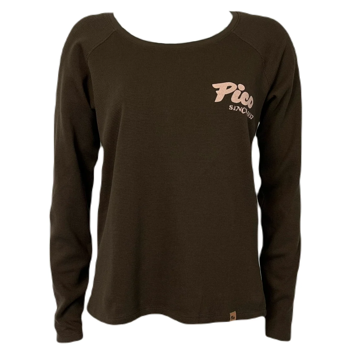 Pico Logo "Since 1937" Womens Long Sleeve Waffle Tee