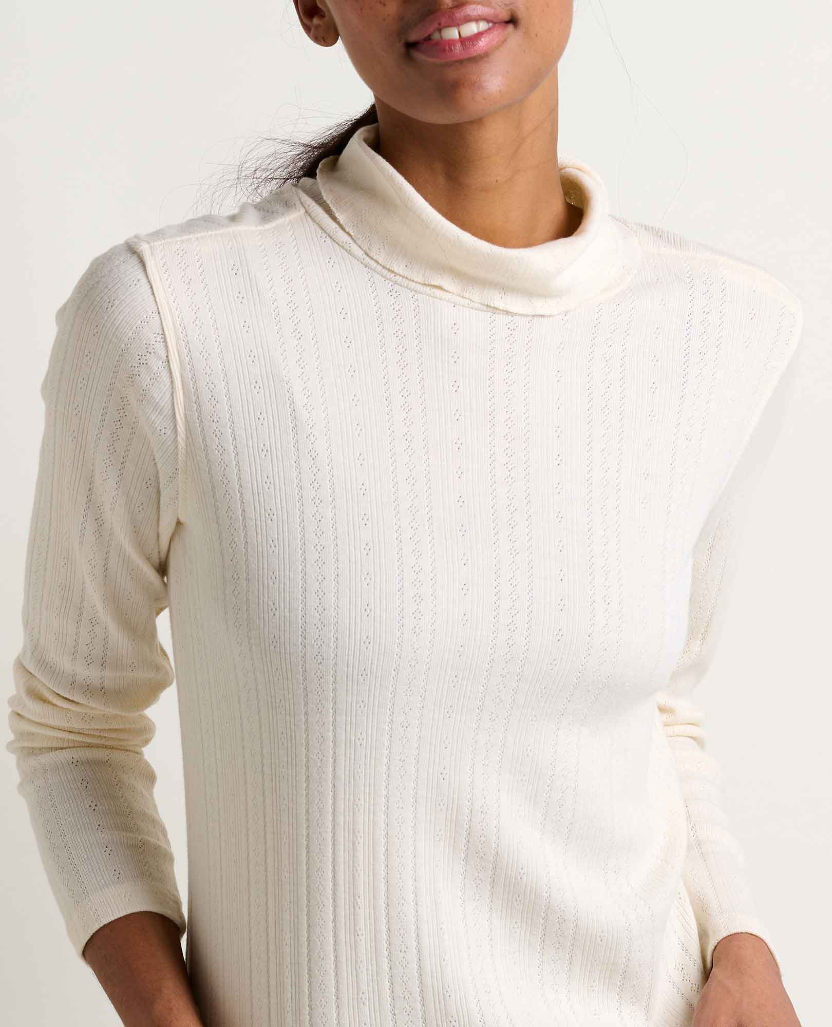 Toad & Co Women's Foothill Pointelle Long Sleeve T-Neck - Image 3