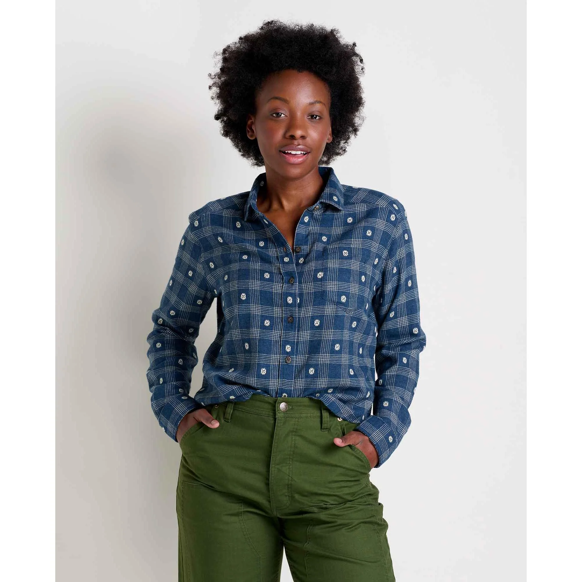 Toad & Co Women's Re-Form Flannel Boxy Long Sleeve Shirt