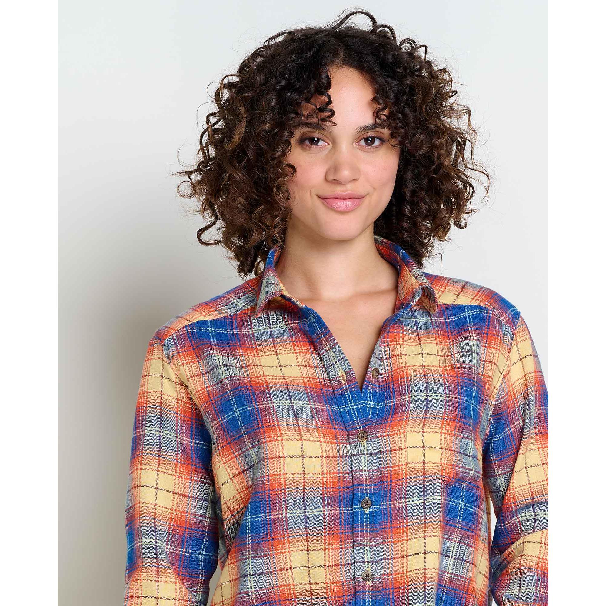 Toad & Co Women's Re-Form Flannel Boxy Long Sleeve Shirt - Image 6